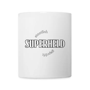 Superheld - Tasse - Weiß - Vorne