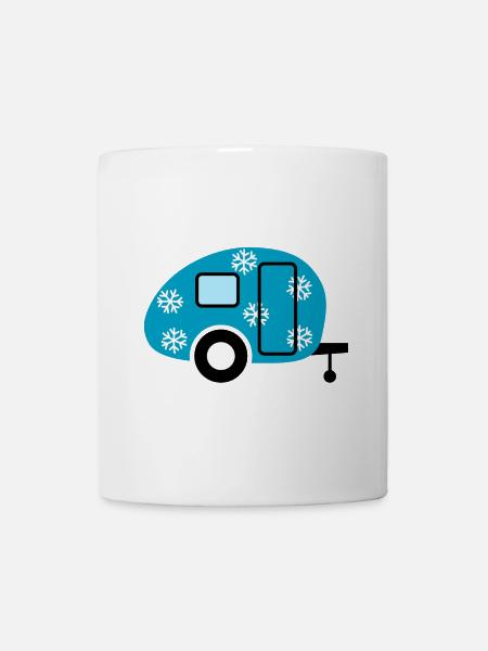 Caravan Snowflakes Caravan Camping Winter Fan - Muki - valkoinen