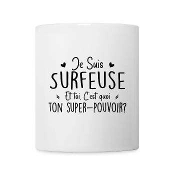 Ich bin Surfer. Was ist deine Superkraft? - Tasse - Weiß - Vorne