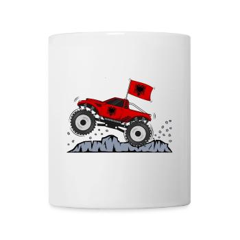 Monstertruck Albanien Flagge - Tasse - Weiß - Vorne