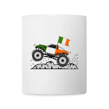 Monstertruck Irland Flagge - Tasse - Weiß - Vorne