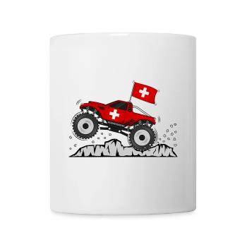 Monstertruck Schweiz Flagge - Tasse - Weiß - Vorne