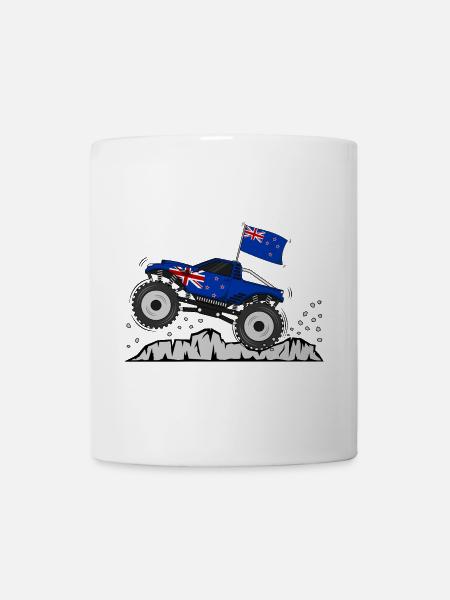 Monstertruck Neuseeland Flagge - Tasse - Weiß