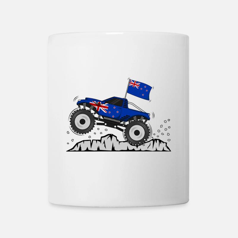 Monstertruck Neuseeland Flagge - Tasse - Weiß
