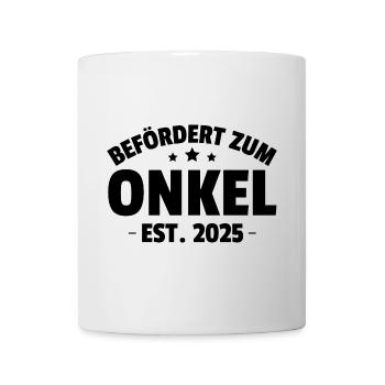 Befördert zum Onkel Est. 2025 - Tasse - Weiß - Vorne