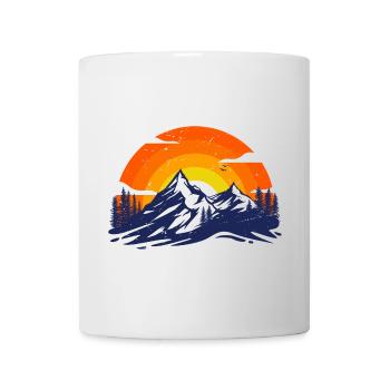 Sunset Mountain Landscape Design - Mug - white - Front