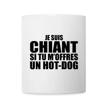 Mann, der es liebt: Hot Dog. Lustiger Design-Humor - Tasse - Weiß - Vorne