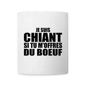 Mann, der liebt: Rindfleisch. Lustiger Design-Humor - Tasse - Weiß - Vorne