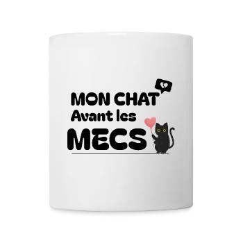 Mon chat avant les mecs. - Mug blanc - blanc - Devant