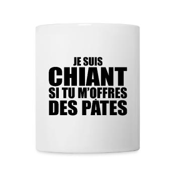 Mann, der liebt: Pasta. Lustiger Design-Humor - Tasse - Weiß - Vorne