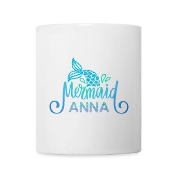 Namensshirt Anna mit Meerjungfrau - Tasse - Weiß - Vorne