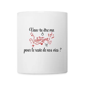 Demande en mariage, Saint-Valentin, Romantique - Mug blanc - blanc - Devant