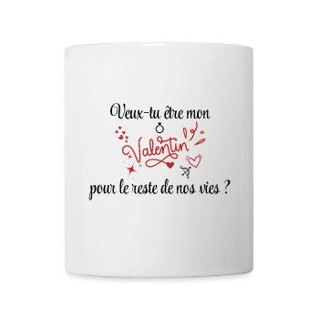 Demande en mariage, Saint-Valentin, Romantique - Mug blanc - blanc - Devant