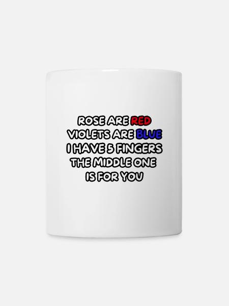 Les roses sont rouges, les violettes sont bleues... Humour, fun # - Mug blanc - blanc