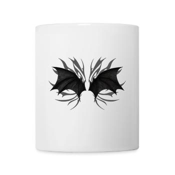 Dämonenflügel, Tribals, coole Tees - Tasse - Weiß - Vorne