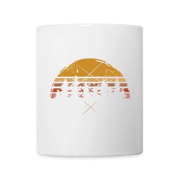 Retro Wald Design – Vintage Natur & Abenteuer - Tasse - Weiß - Vorne