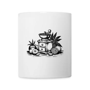 Minimalist forest illustration with pastel shades - Mug - white - Front