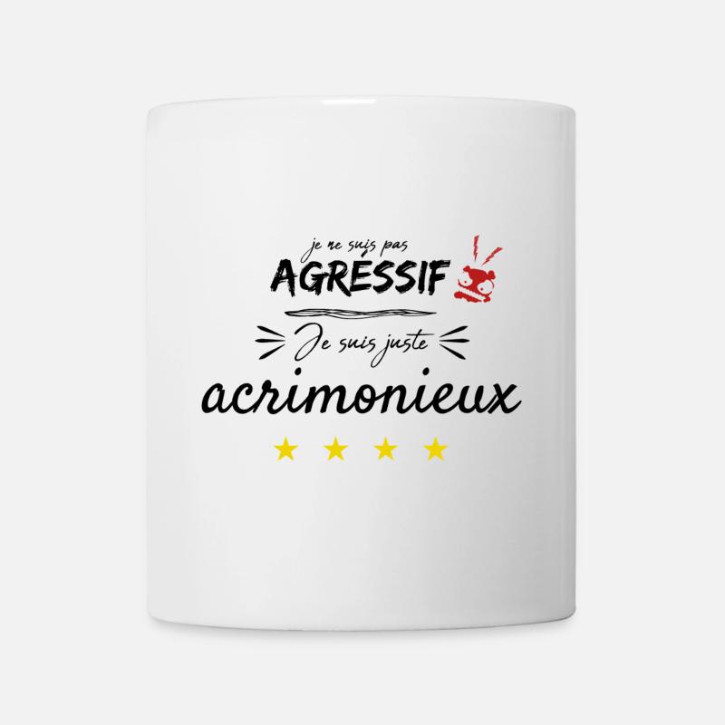 je ne suis pas agréssif - Mug blanc - blanc