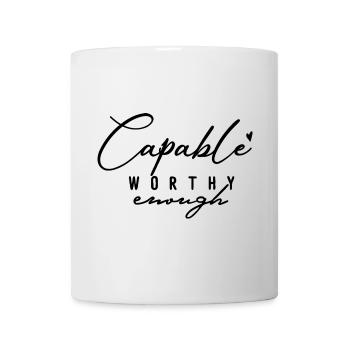 Capable Assez Digne – Amour de soi et motivation - Mug blanc - blanc - Devant