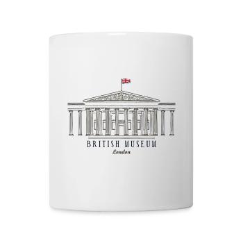 London, British Museum, England, Handzeichnung - Tasse - Weiß - Vorne