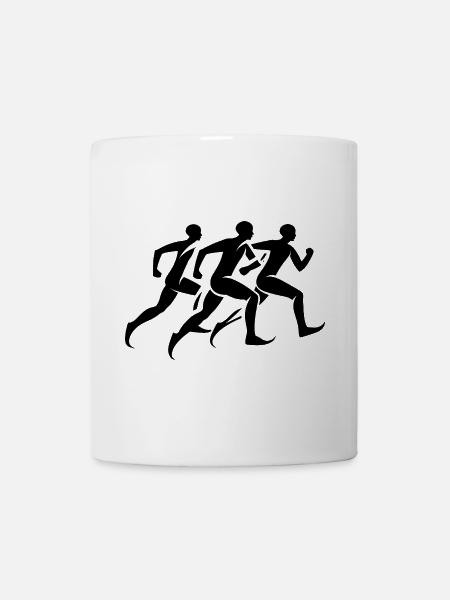 Läufer Zeichnung - Tasse - Weiß
