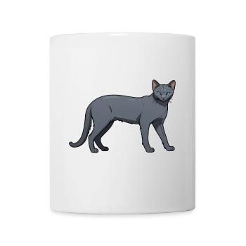Russian Blue - Cute Cat Sticker - Tasse - Weiß - Vorne