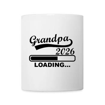 Grand-père 2026 Chargement de la barre de progression - Mug blanc - blanc - Devant