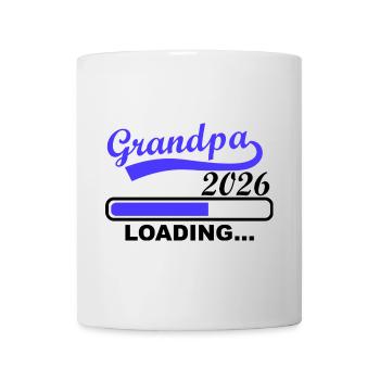 Grand-père 2026 Chargement de la barre de progression - Mug blanc - blanc - Devant