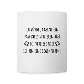 Ich bin eine Gewinnerin! Ich verliere nie! - Tasse - Weiß - Vorne