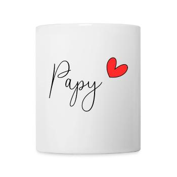 PAPY. FÊTE DES PÈRES. BONNE FÊTE PAPY. JE T'AIME. - Mug blanc - blanc - Devant