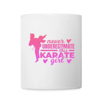 Ne sous-estimez jamais une fille de karaté - Mug blanc - blanc - Devant