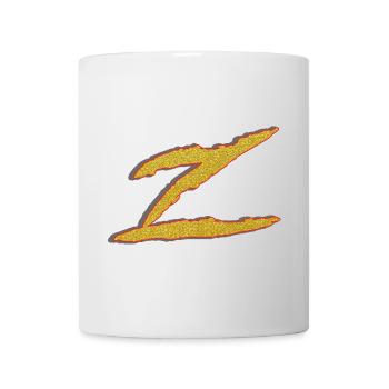 Lettre Z dorée - Mug blanc - blanc - Devant