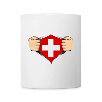 Schweiz Flagge Design - Tasse - Weiß - Vorne