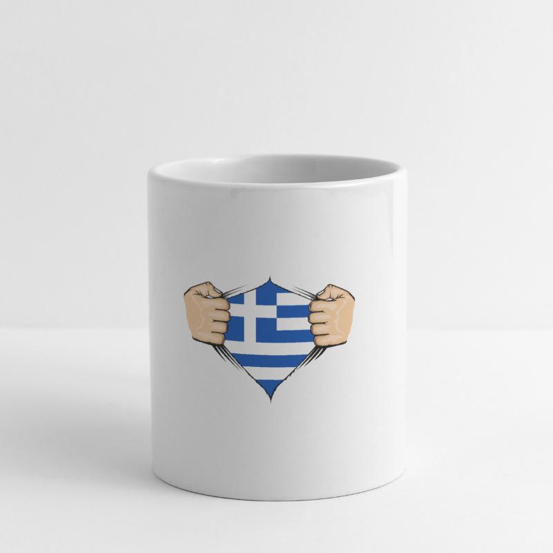 Conception du drapeau de la Grèce Mug blanc