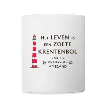 Ameland Niederlande, Leuchtturm Rosinenbrötchen - Tasse - Weiß - Vorne