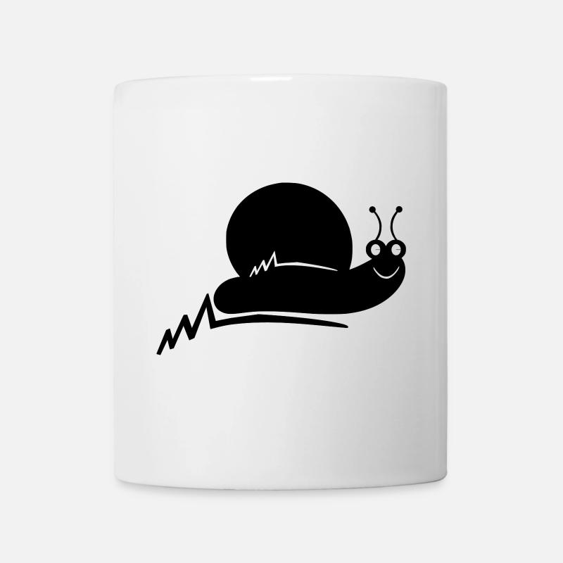 Escargot Sourire Ligne Simple - Mug blanc - blanc
