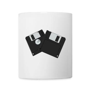 Disquettes vintage haute densité de 3 pouces - Mug blanc - blanc - Devant