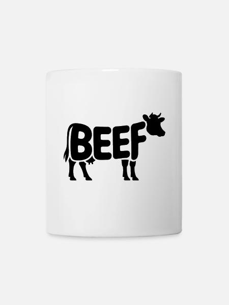 RINDFLEISCH - Cool Meat Logo - Tasse - Weiß