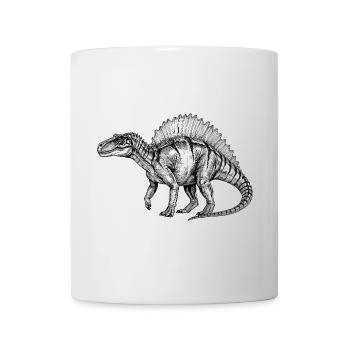 Spinosaurus Illustration – Vintage Dinosaurier - Tasse - Weiß - Vorne