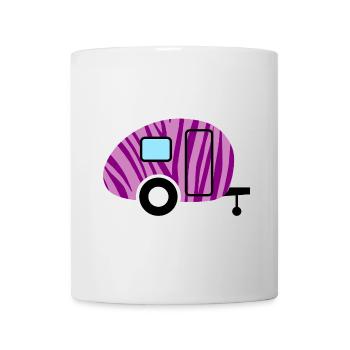 Caravan Caravan Zebra Camping Camper Pattern Fan - Mug - white - Front