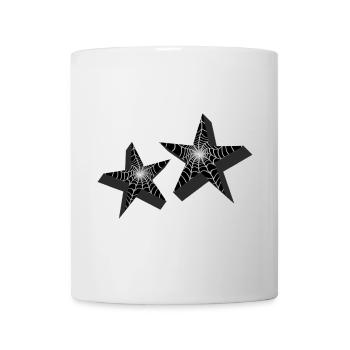 Sternenmuster, spinnenwebe, halloween outfit - Tasse - Weiß - Vorne