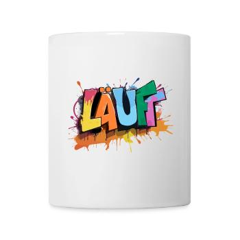 Läuft Statement Läufer Graffiti Lustige Sprüche - Tasse - Weiß - Vorne