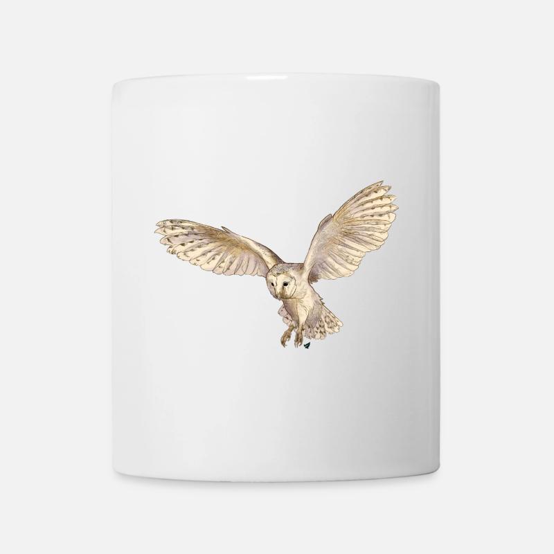 Beautiful barn owl in flight - Mug - white