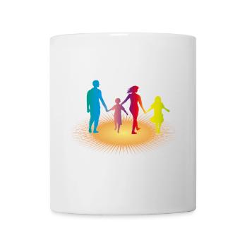Colorful family in sunlight - Mug - white - Front