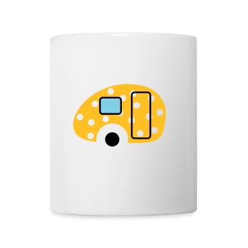 Caravan Egg Points Caravan Dots Camper Camping - Mug blanc - blanc - Devant