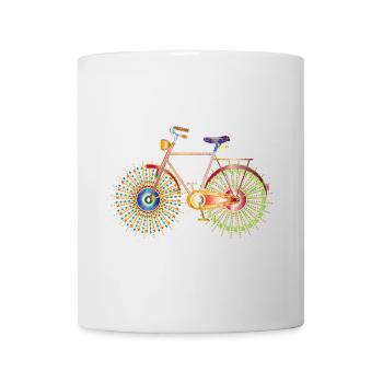 Colourfully decorated bicycle – creative & extraordinary - Mug - white - Front