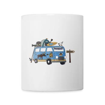 Moose and Camper Adventure Sweden - Mug - white - Front