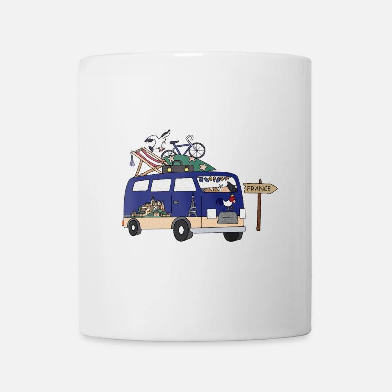 Tour de Camping Camper Frankreich - Tasse - Weiß