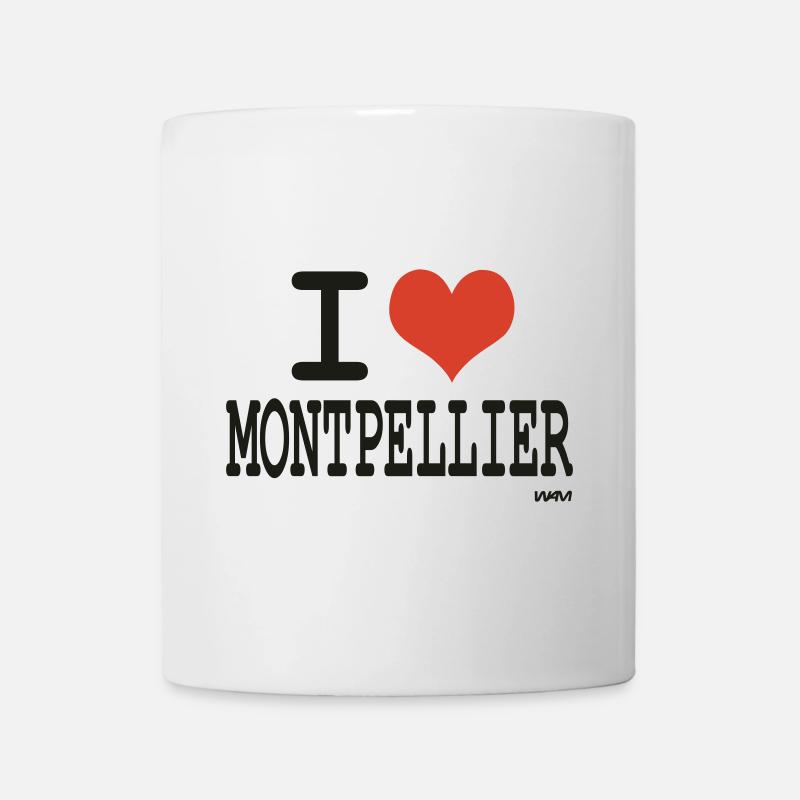 i love Montpellier - couleurs personnalisables - Mug blanc - blanc