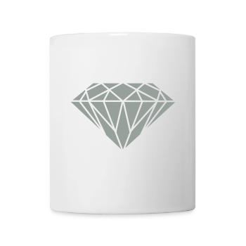 Geometrischer Diamant Linienkunst - Tasse - Weiß - Vorne